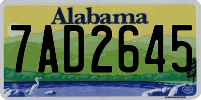 AL license plate 7AD2645