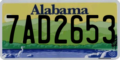 AL license plate 7AD2653