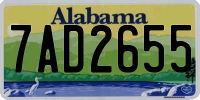 AL license plate 7AD2655