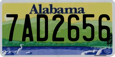 AL license plate 7AD2656