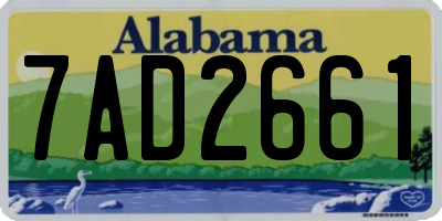AL license plate 7AD2661