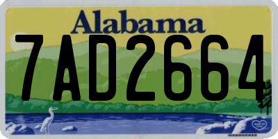 AL license plate 7AD2664