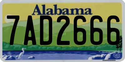 AL license plate 7AD2666