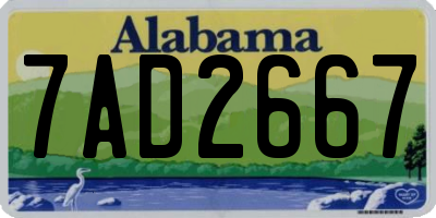 AL license plate 7AD2667