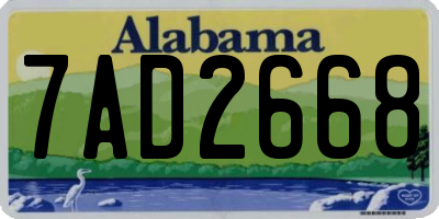 AL license plate 7AD2668