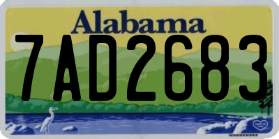 AL license plate 7AD2683