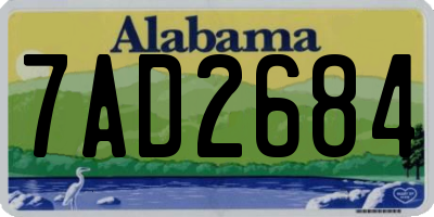 AL license plate 7AD2684