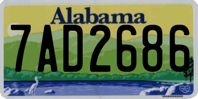 AL license plate 7AD2686