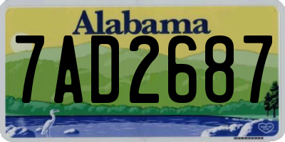 AL license plate 7AD2687