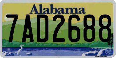 AL license plate 7AD2688