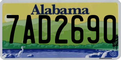 AL license plate 7AD2690