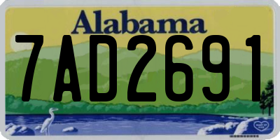 AL license plate 7AD2691