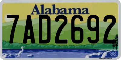 AL license plate 7AD2692