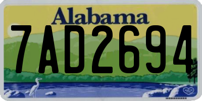 AL license plate 7AD2694