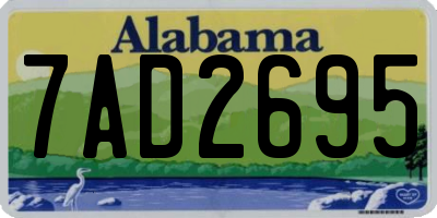 AL license plate 7AD2695