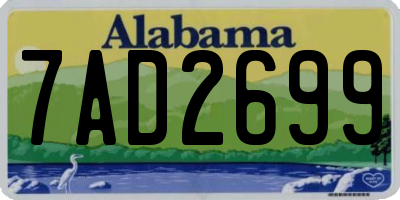 AL license plate 7AD2699