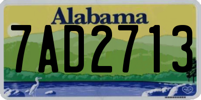AL license plate 7AD2713