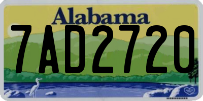 AL license plate 7AD2720