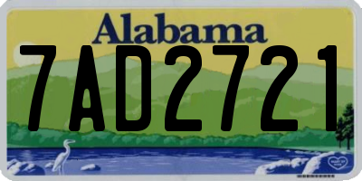 AL license plate 7AD2721