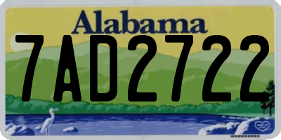 AL license plate 7AD2722