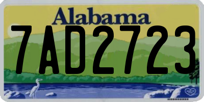 AL license plate 7AD2723