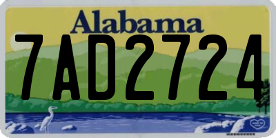 AL license plate 7AD2724