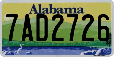 AL license plate 7AD2726
