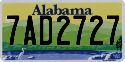 AL license plate 7AD2727