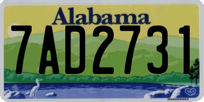 AL license plate 7AD2731