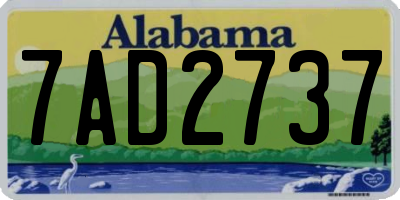 AL license plate 7AD2737