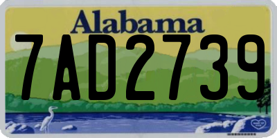 AL license plate 7AD2739