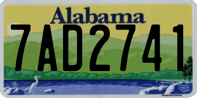 AL license plate 7AD2741