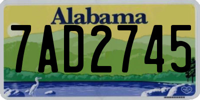 AL license plate 7AD2745