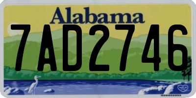 AL license plate 7AD2746