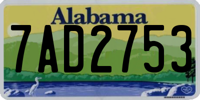 AL license plate 7AD2753