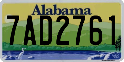 AL license plate 7AD2761