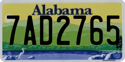 AL license plate 7AD2765