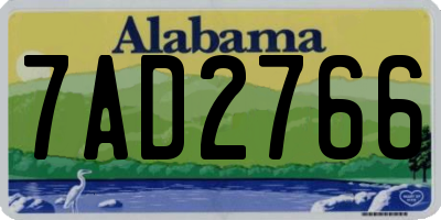 AL license plate 7AD2766