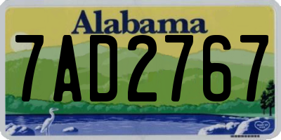 AL license plate 7AD2767