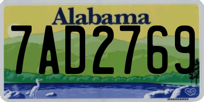 AL license plate 7AD2769