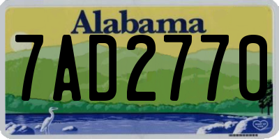 AL license plate 7AD2770