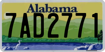 AL license plate 7AD2771