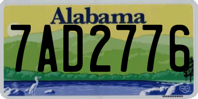 AL license plate 7AD2776