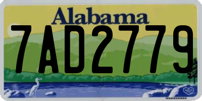 AL license plate 7AD2779