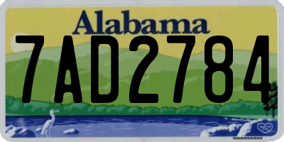 AL license plate 7AD2784