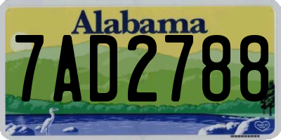 AL license plate 7AD2788