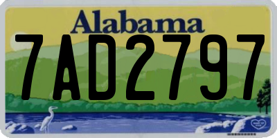 AL license plate 7AD2797