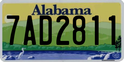 AL license plate 7AD2811