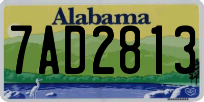 AL license plate 7AD2813