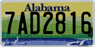AL license plate 7AD2816